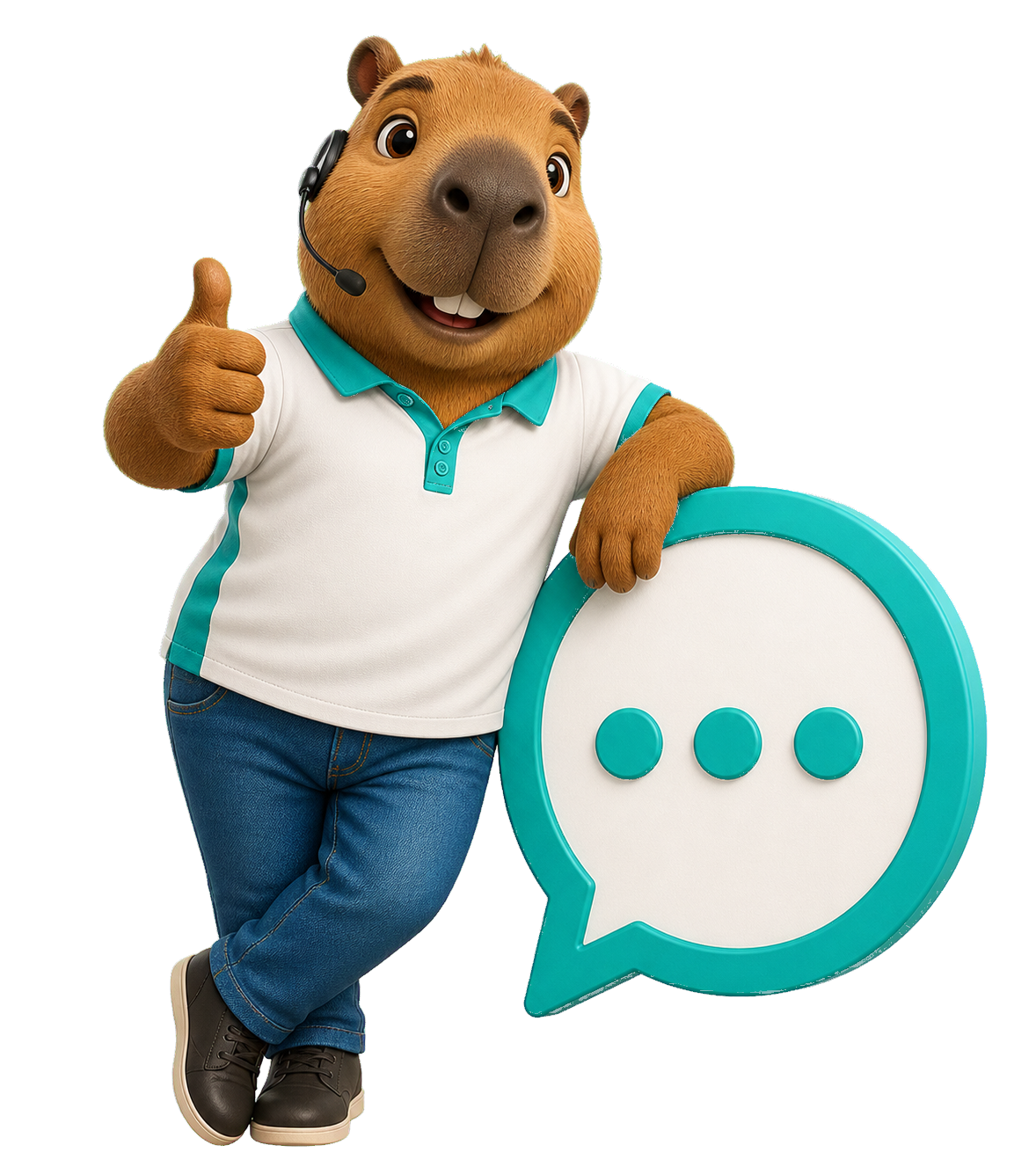 Mascote capivara Dingous ChatTrade