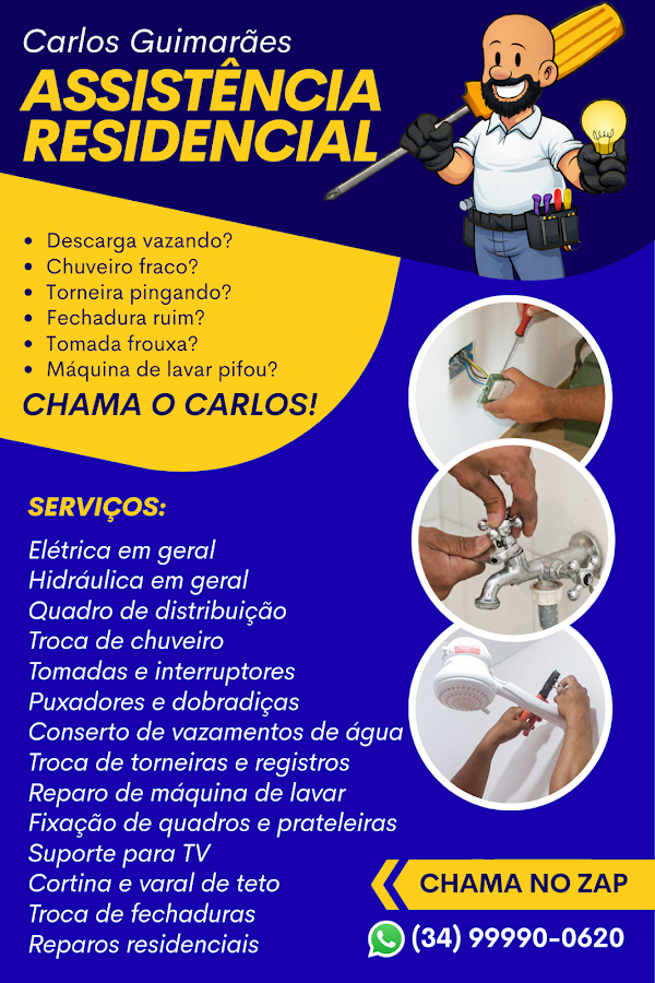 Carlos Guimarães Marido de Aluguel em Uberlândia