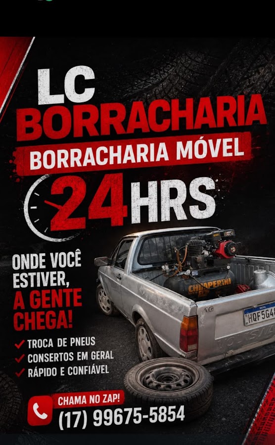 borracharia LC móvel 24 hrs em Votuporanga