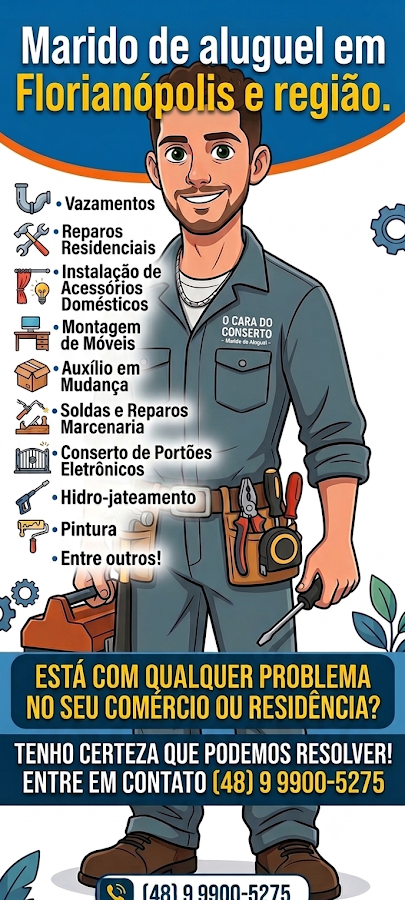 Marido de aluguel: Soldas, eletricista, encanador, pintor, manutenção residencial em Florianópolis