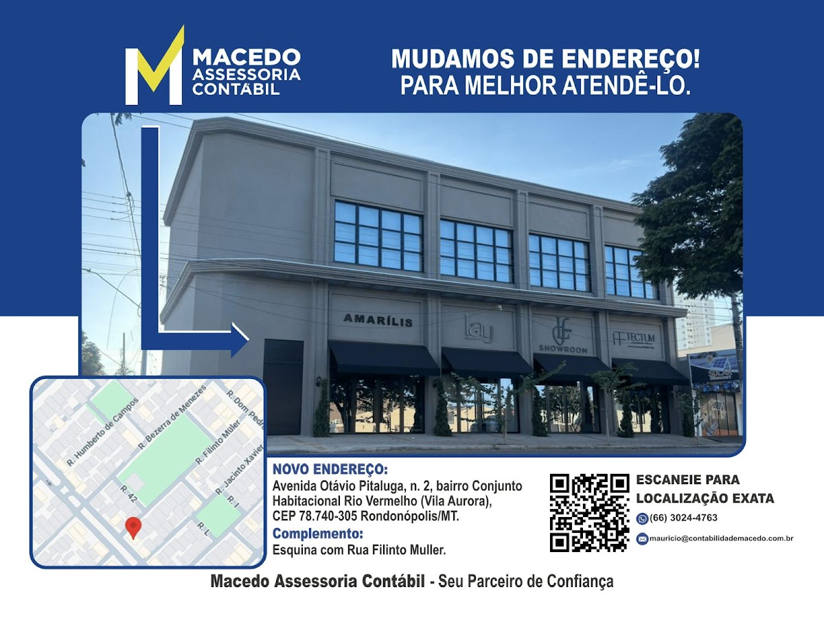 Contabilidade em Rondonópolis/Macedo Assessoria Contábil em Rondonópolis
