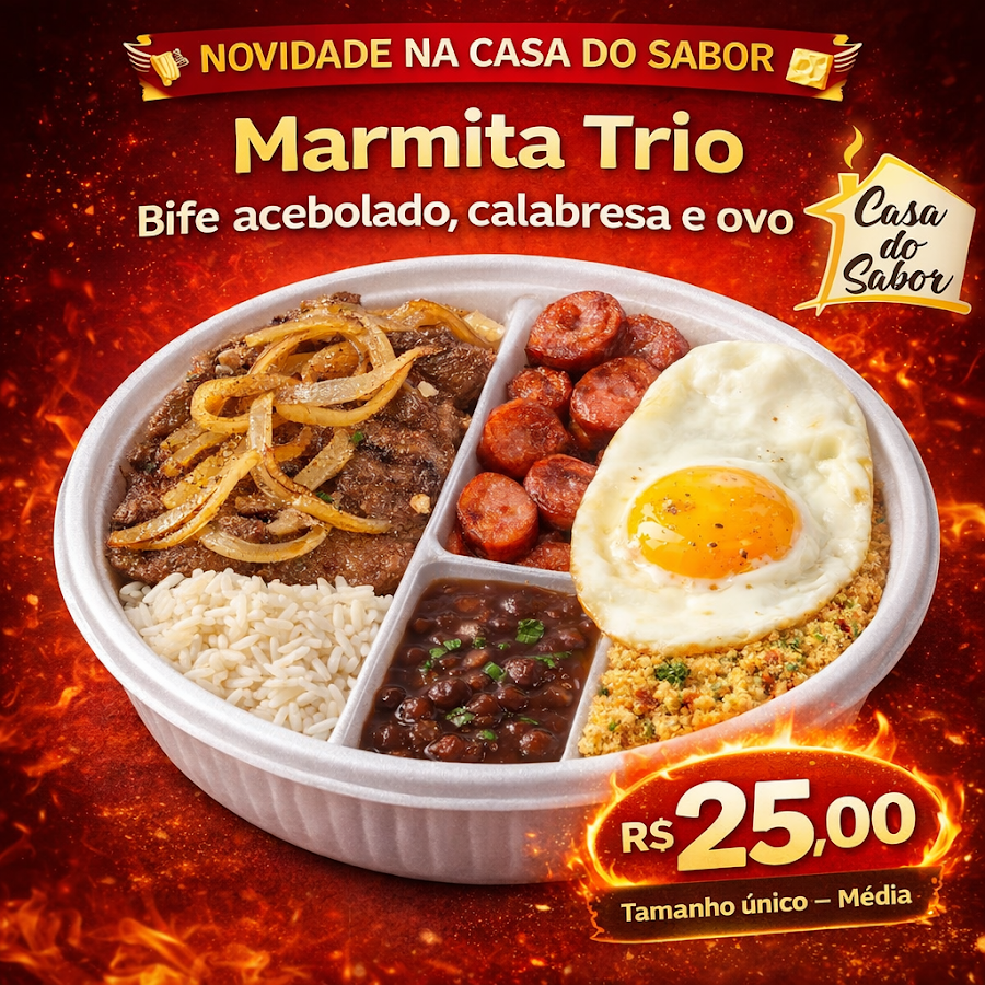 Marmitaria casa do sabor em Marília