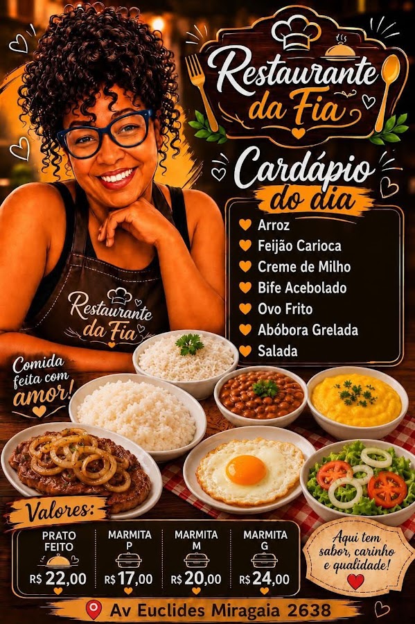 Restaurante e marmitaria da Fia em Birigui